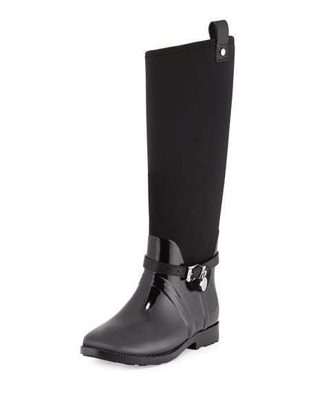 michael kors charm stretch rain boot schwarz|Charm Rain Boot .